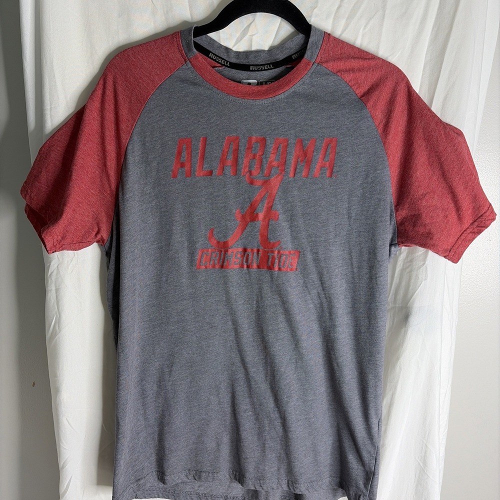 Alabama Crimson Tide Tee Shirt Size Medium Short Sleeve Red and Gray NCAA